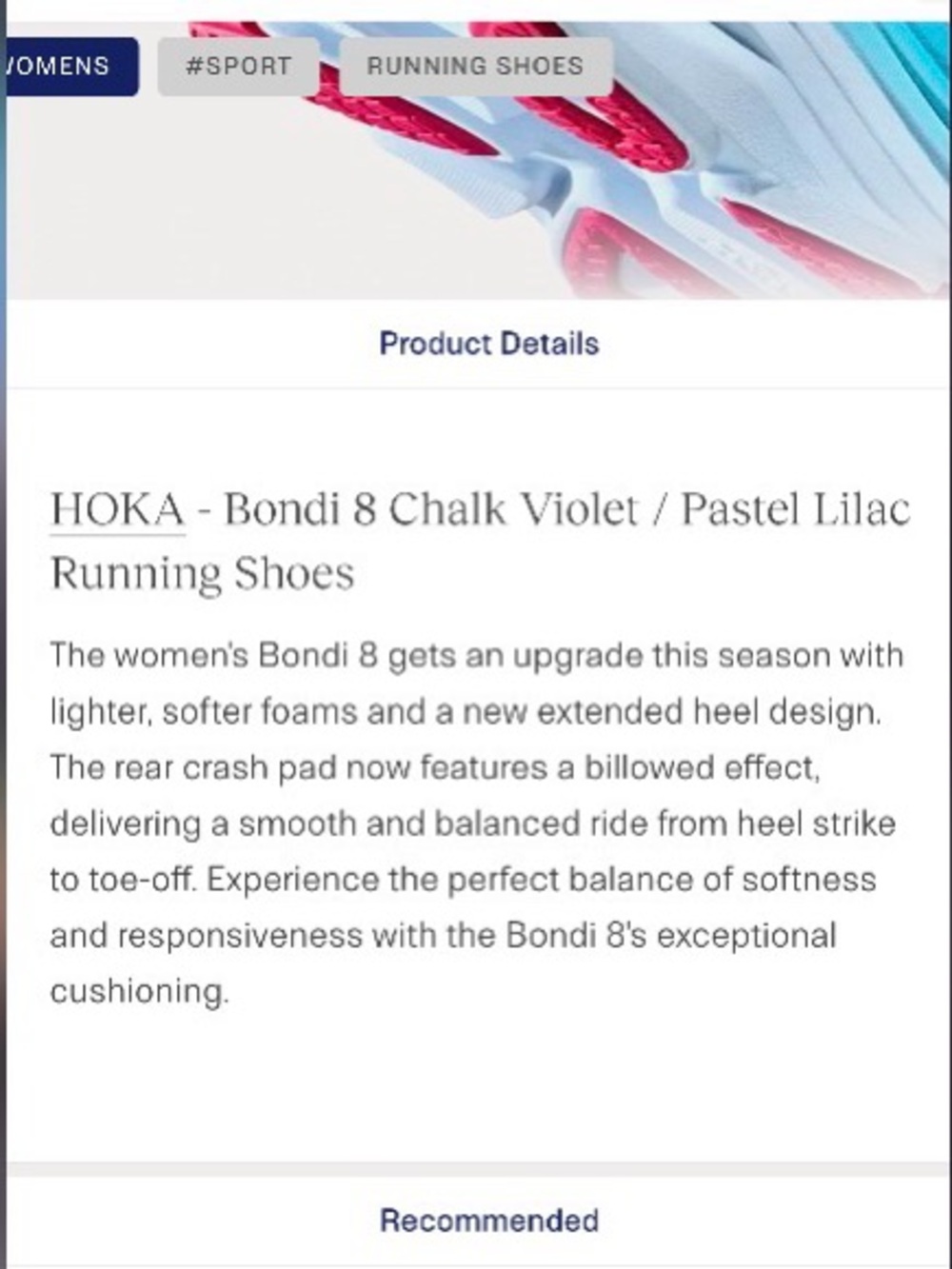 Hoka WOMEN'S BONDI 8 CHALK VIOLET/PASTEL LILAC Sz 11B - Picture 4 of 10